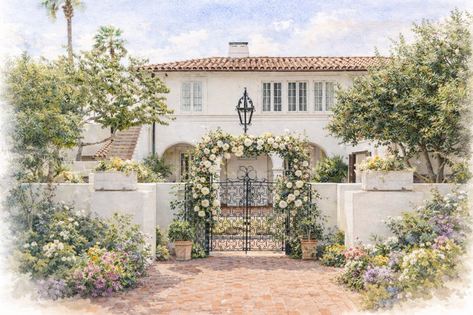 Darlington House exterior and garden setting